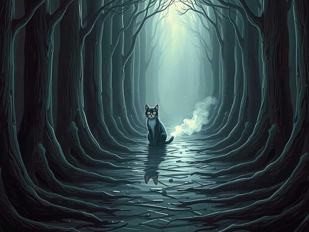 Surreal Farting Cat Scares People: Mystical Art Deco