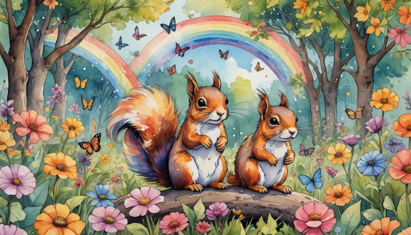 The Rainbow Calico Squirrel