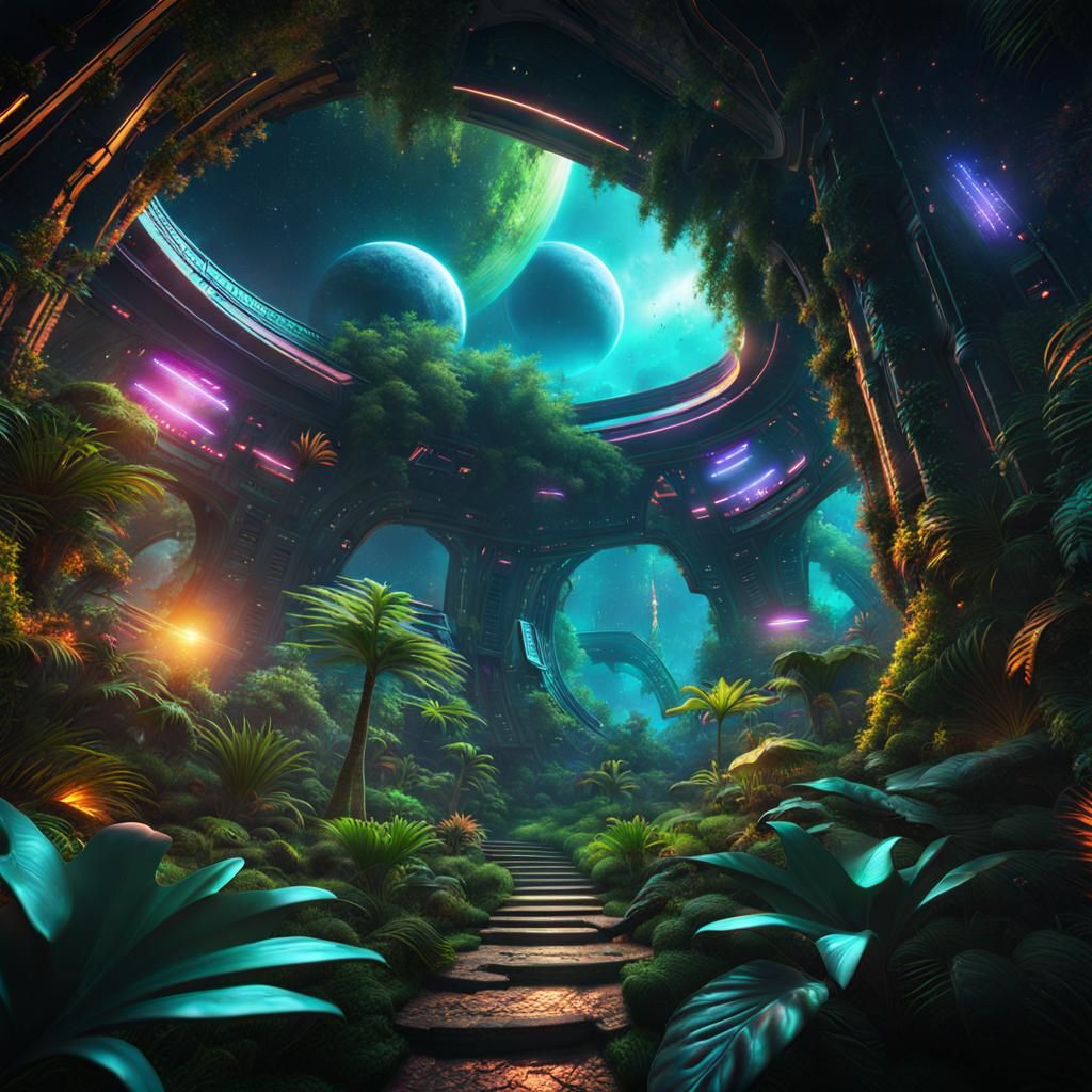 Galactic Spaceship Habitat: a Dark Fantasy Concept