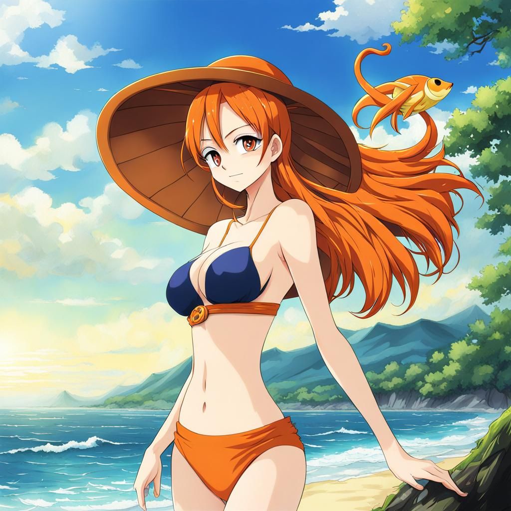 Anime Girl in Manga Key Visual Style