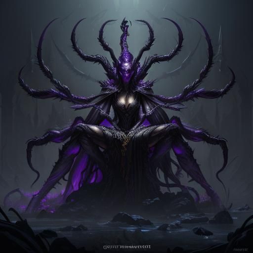 Werespider Spinner of Illusions: Dark Fantasy Concept Art