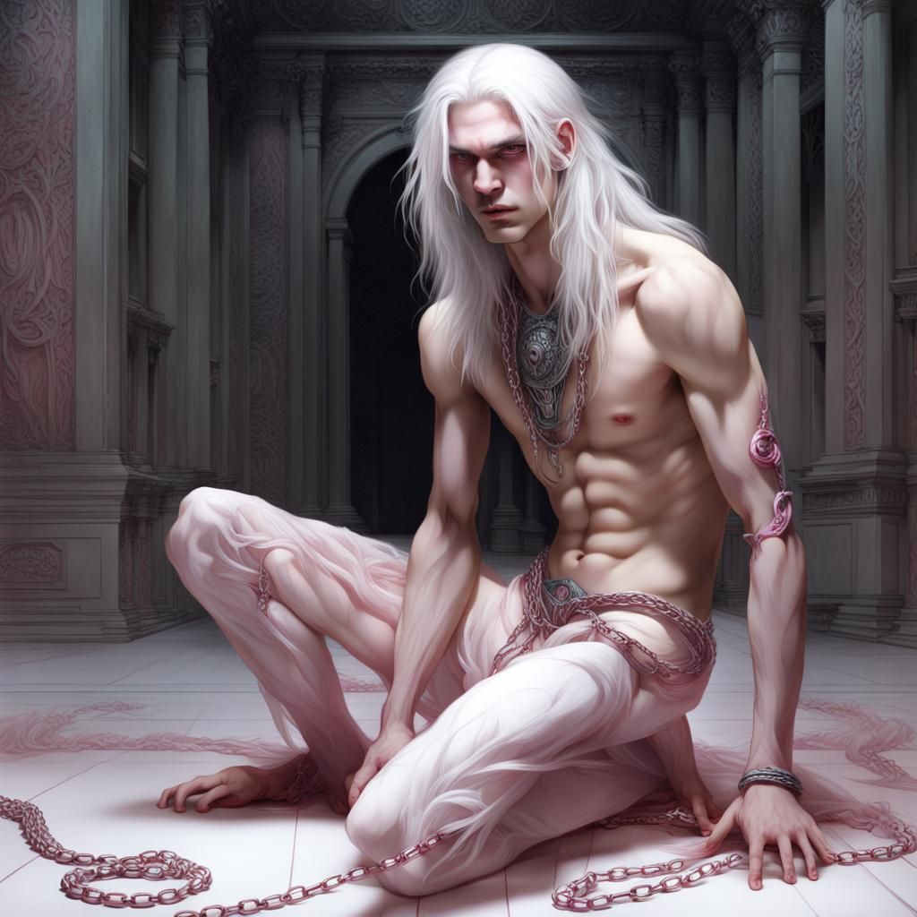 Fantasy Alien Teen in Empty Room: Matte Painting