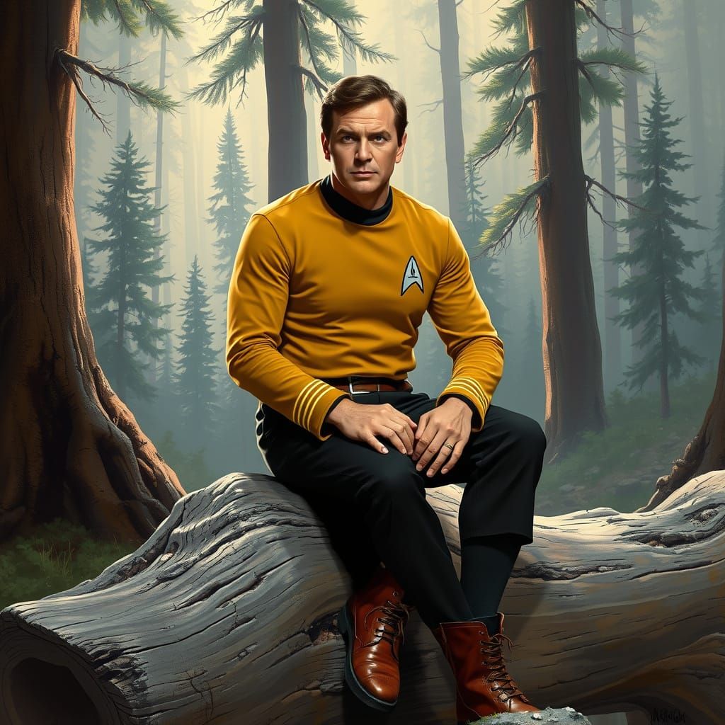 Captain's Log in Futuristic Landscape