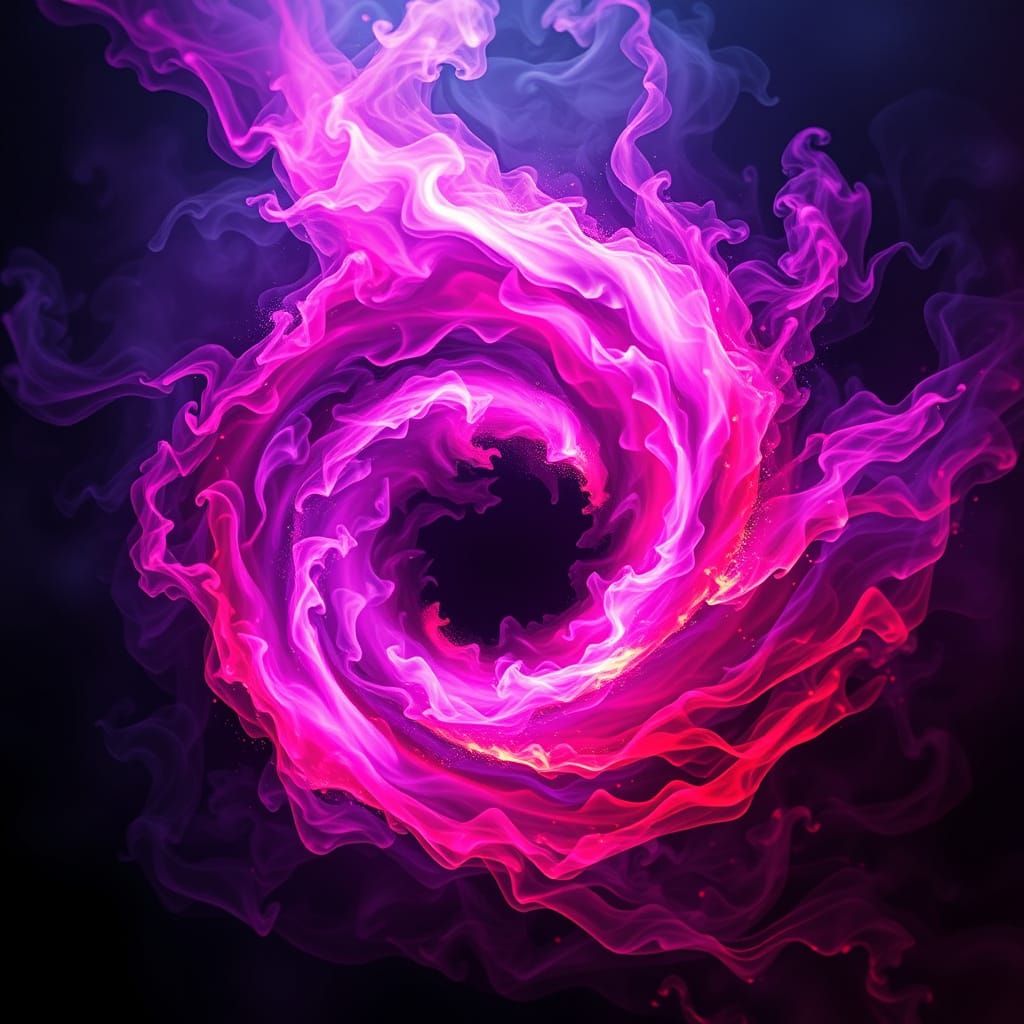 Ethereal Fire Vortex in Hyperrealistic Digital Style