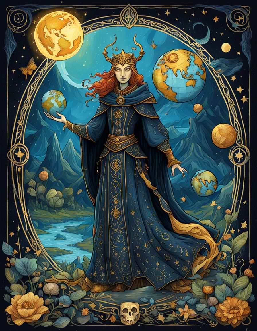 Quirky Low Res Fantasy Art: The World Tarot