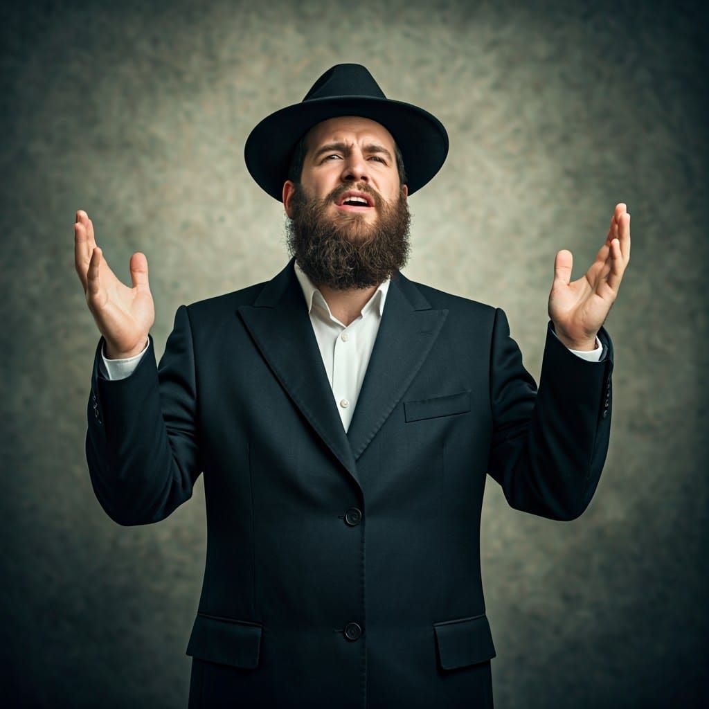 Orthodox Man in Prayer: Hyper-Realistic Portrait