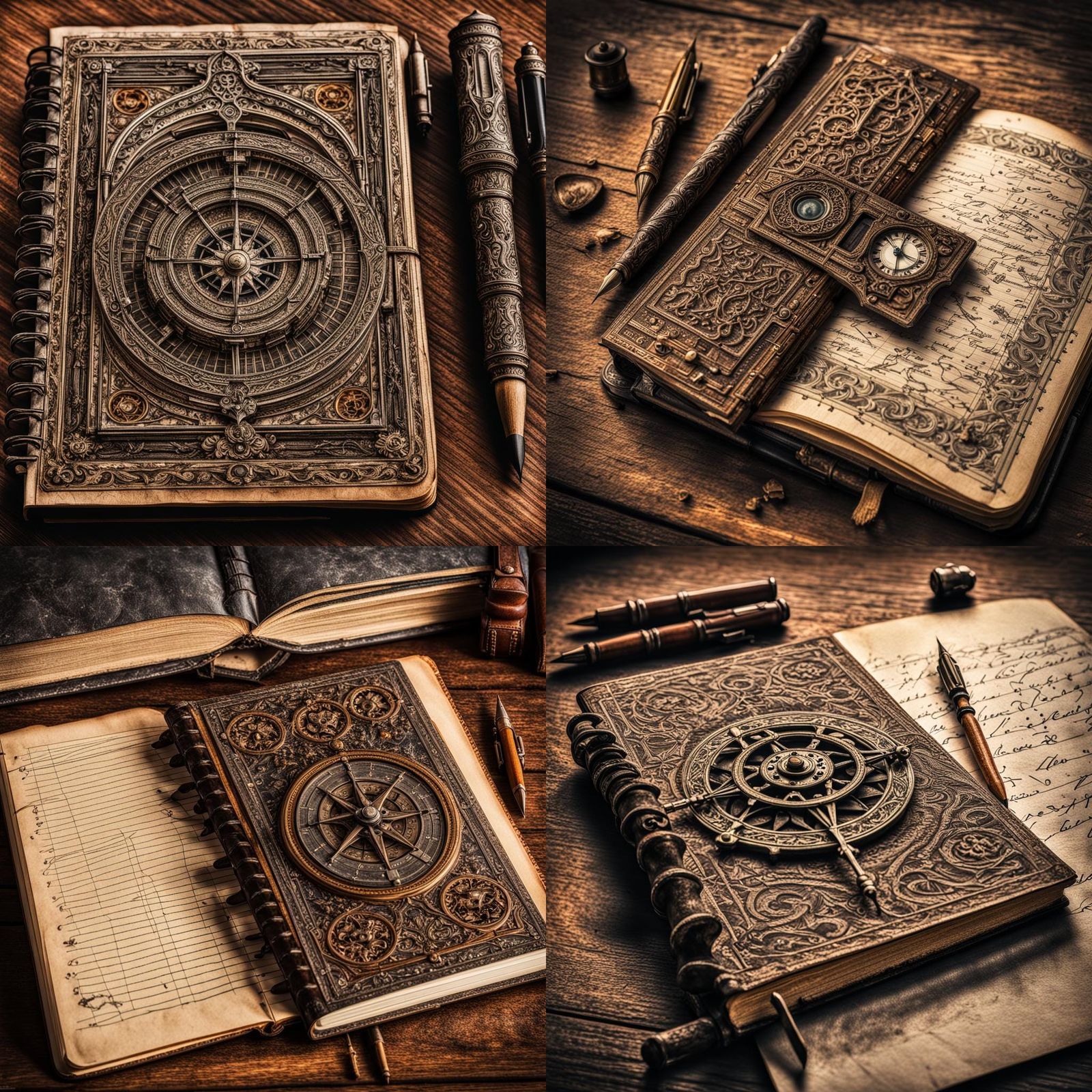 Pen Writes in Notebook Amidst Distant Planets