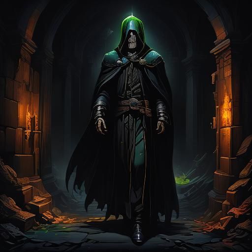 Vespertine: Blacklight Fantasy Character Portrait