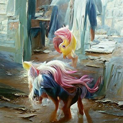My Little Pony in Oil Painting Style