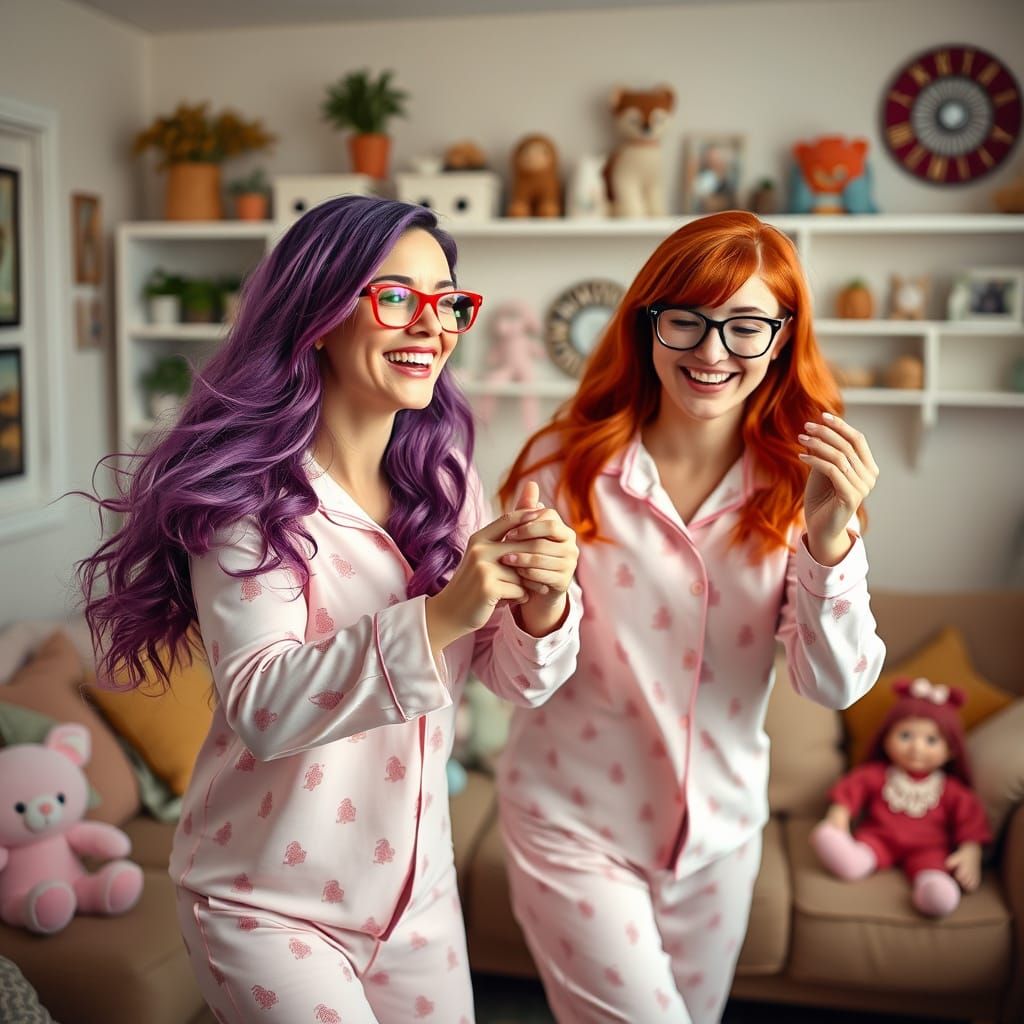 Realistic Photo of Women Swing Dancing