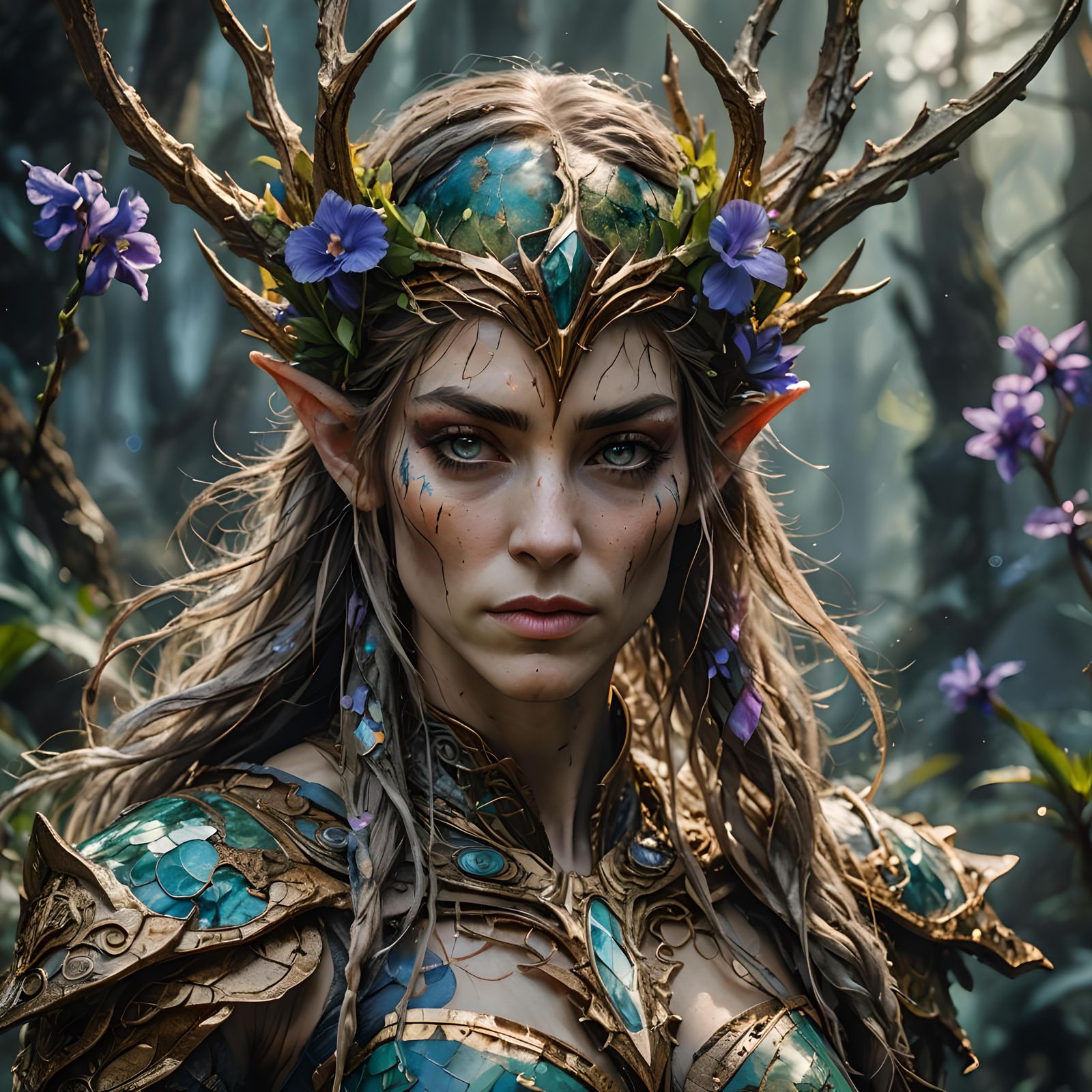 Elden Ring Elven Warrior Portrait in High Detail