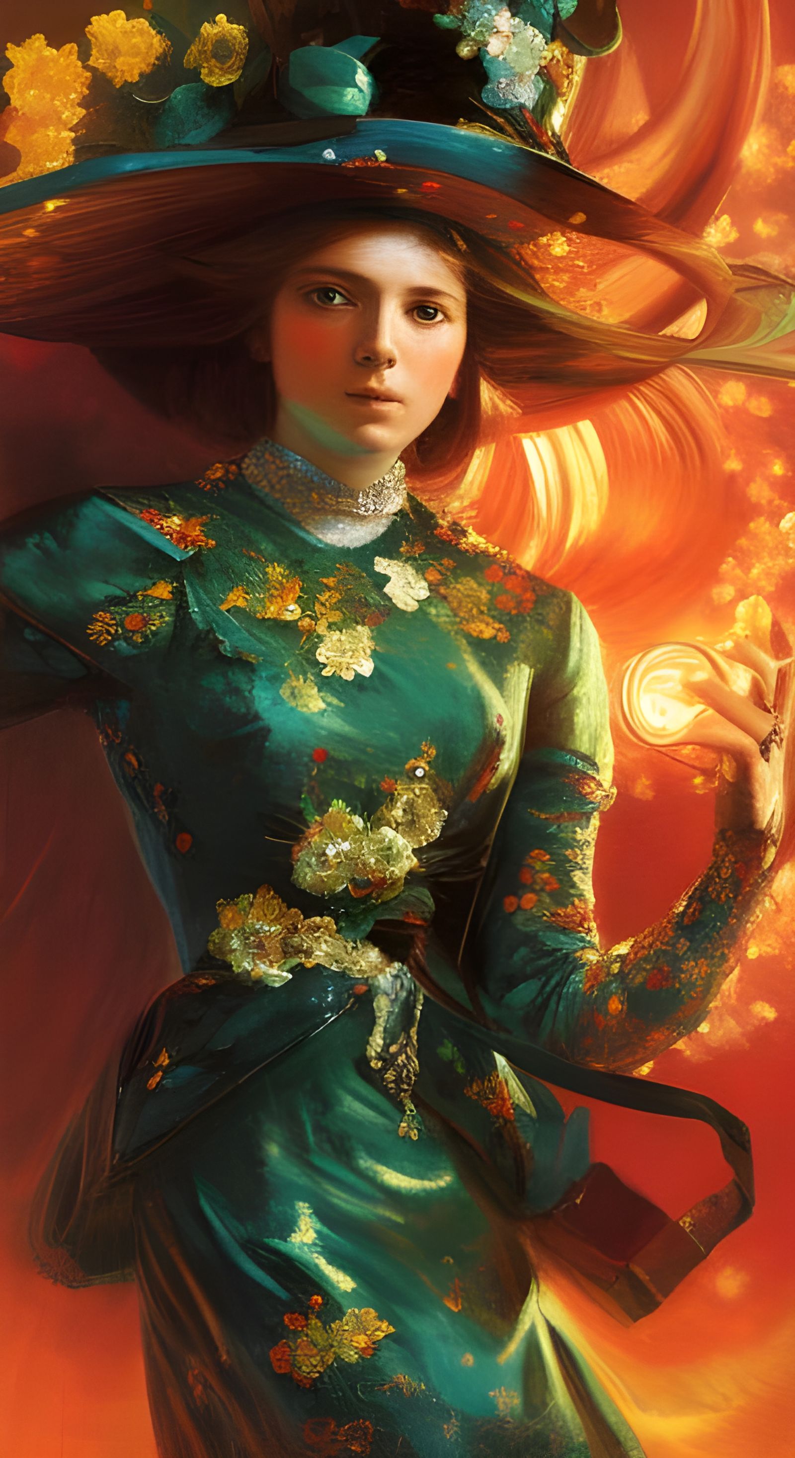 Steampunk Mad Hatter Portrait in Film Noir Style