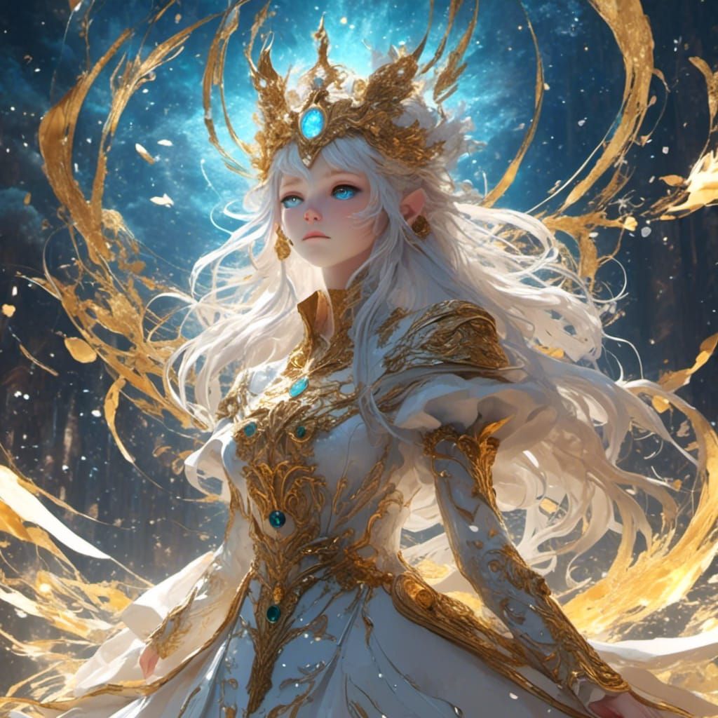 Sad Anime Girl in 3D Rendered Style