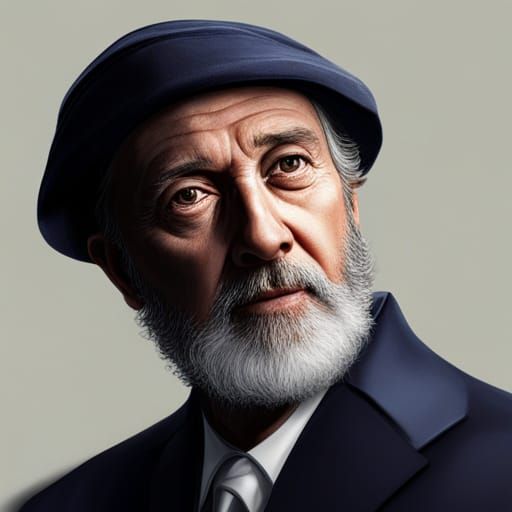 Hyperrealistic Rabbi Portrait with Dramatic Lighting