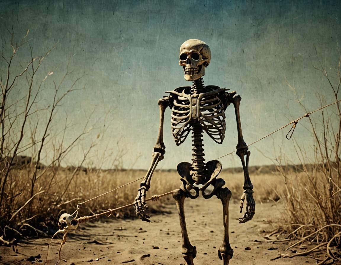 Movie poster advertising "The Lost Skeleton of Cadavra", an ...