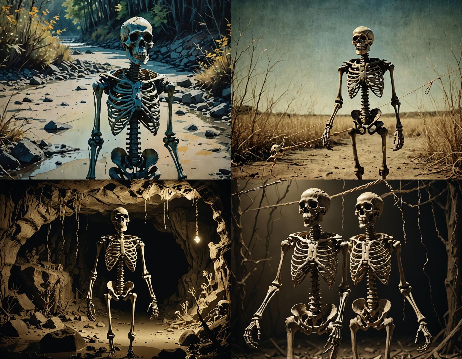 Movie poster advertising "The Lost Skeleton of Cadavra", an ...