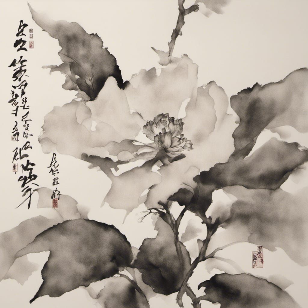 Jessica Biel in Korean Ink Wash Painting