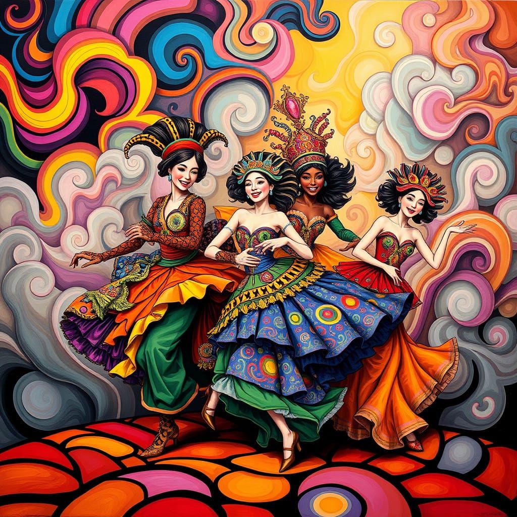 Dancers by Takashi Murakami, Mondrian and Cocteau