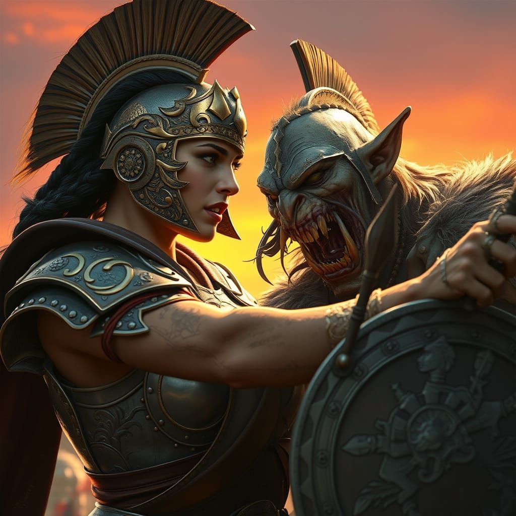 Fierce Female Warriors Clash in Ancient Roman Arena