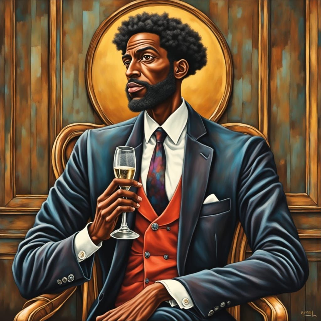 Elegant Portrait in Contemporary Illustration Style