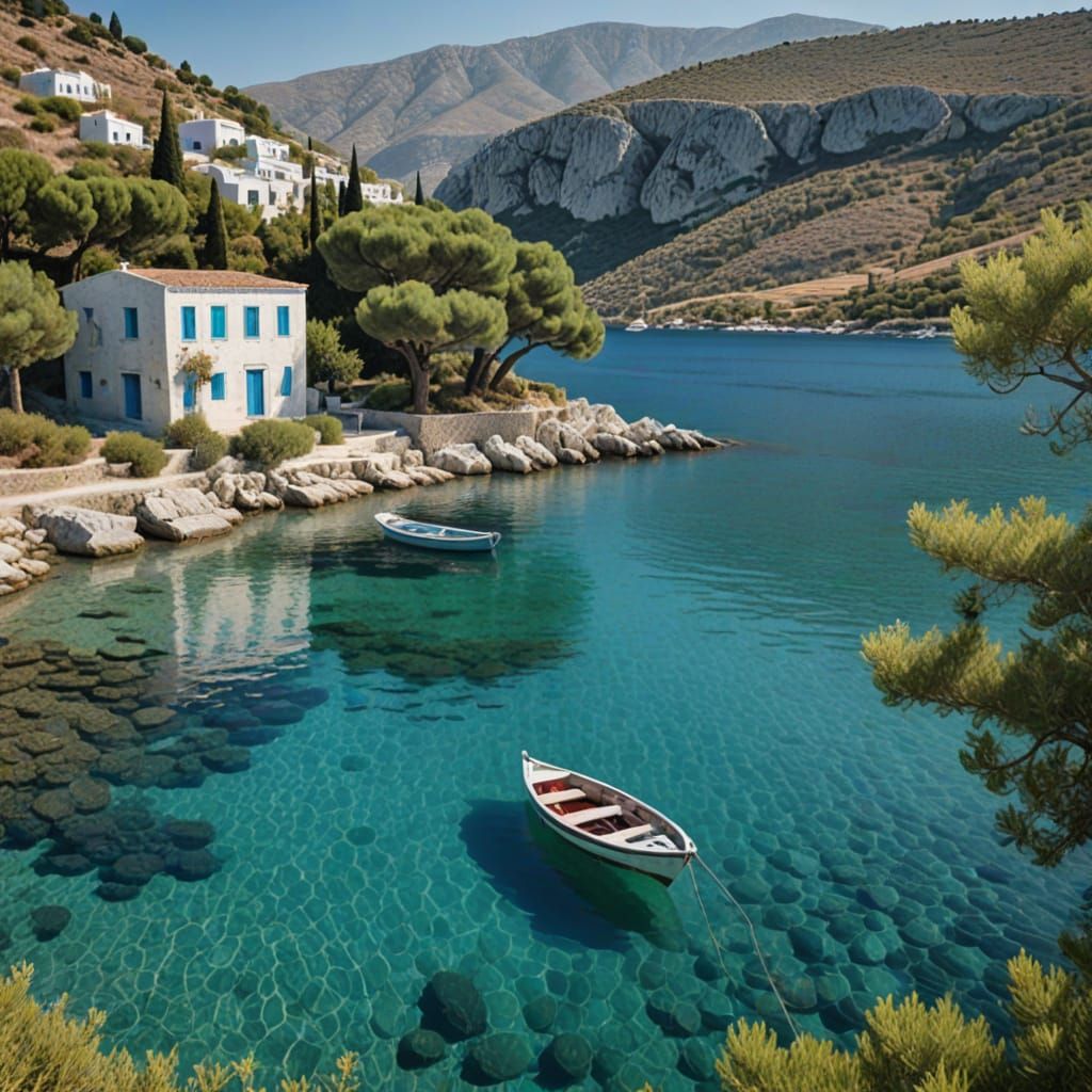 Greek Island House Basks in Mediterranean Sunlight