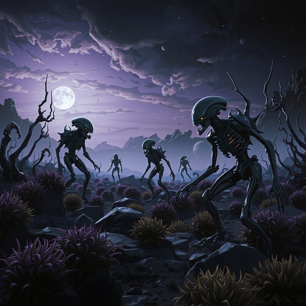 Ethereal Twilight Planet: Dark, Biomechanical Horror