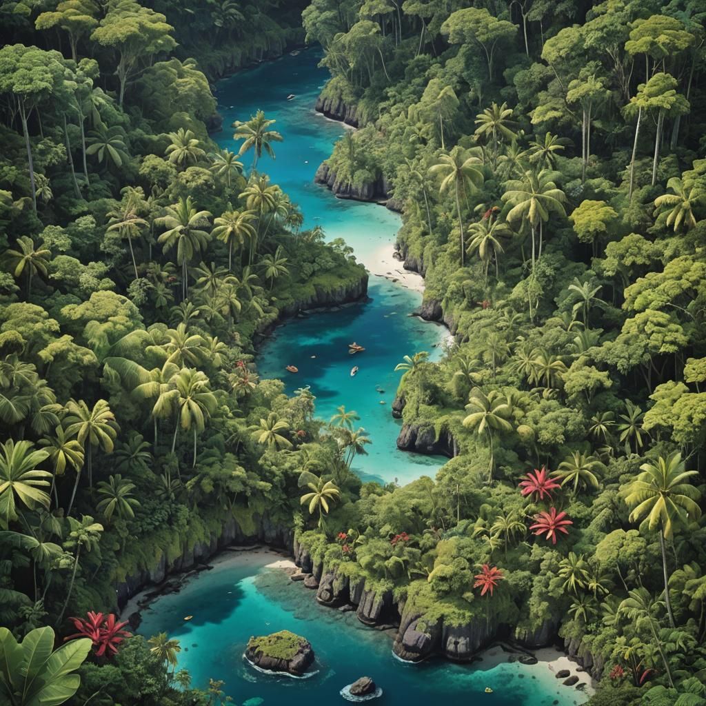 Amnesia Island: Photorealistic Fantasy Concept Art