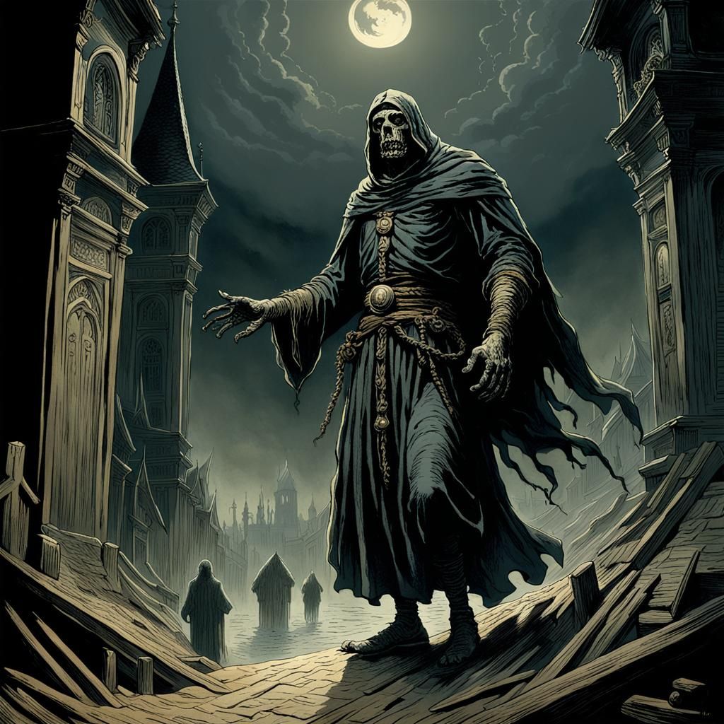 Horrifying Scene in Gustave Doré Style