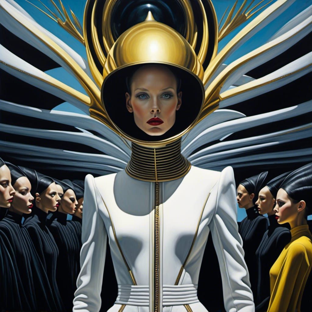 Alien Fashion Show in Hyperrealistic Style