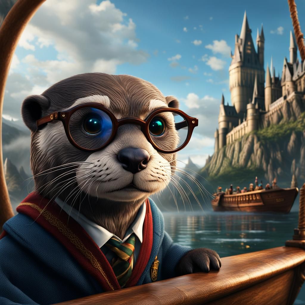 Harry Potter Otter on a Boat to Hogwarts