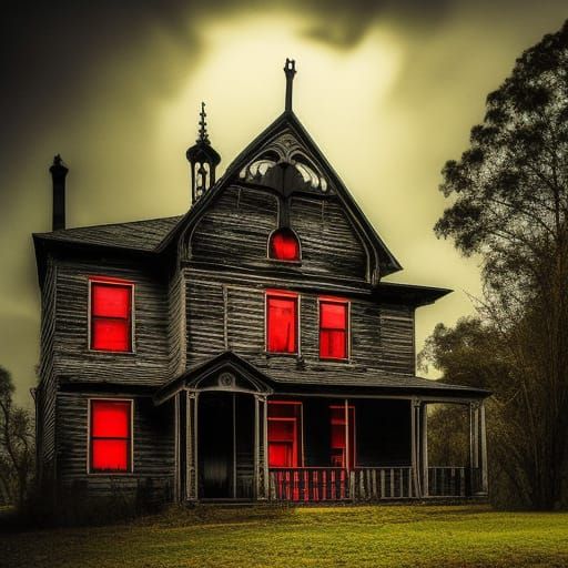 Creepy Haunted House: Gothic Horror at Night