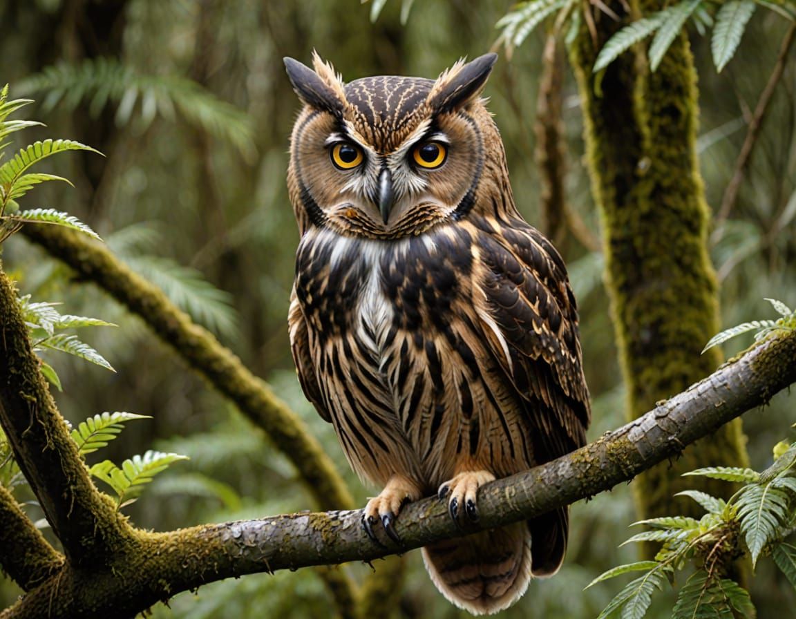 Māori Owl in New Zealand Spring
