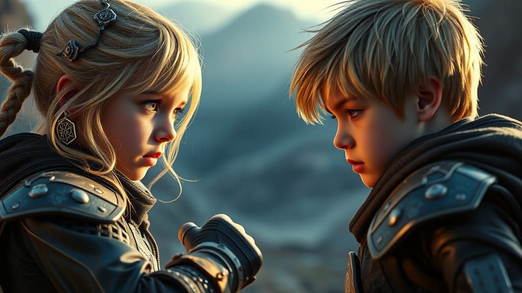 Golden Warriors Clash in Futuristic Battle Ring