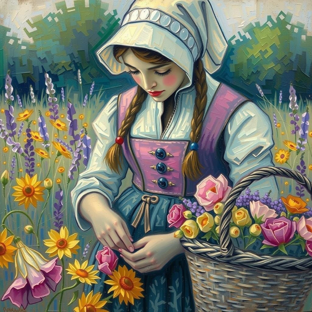 Surreal Floral Landscape in Vibrant Colors