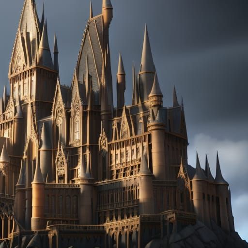 Hogwarts in Dark Fantasy Concept Art
