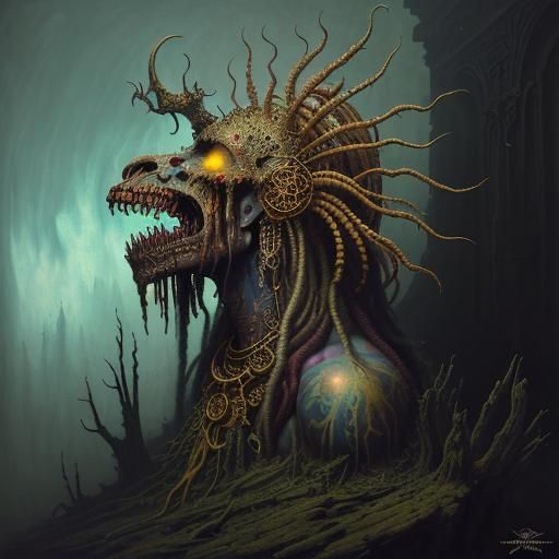 Surreal Leper Messiah in Post-Apocalyptic Temple