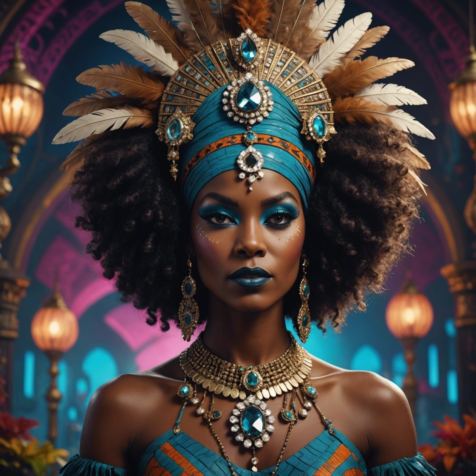 Voodoo Woman in 60's Bond Film Style