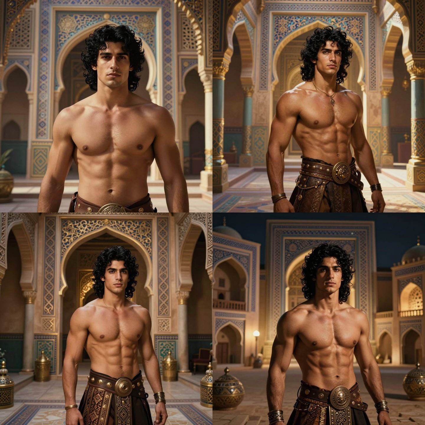 Handsome Barbarian Warrior in Mughal Fantasy Setting