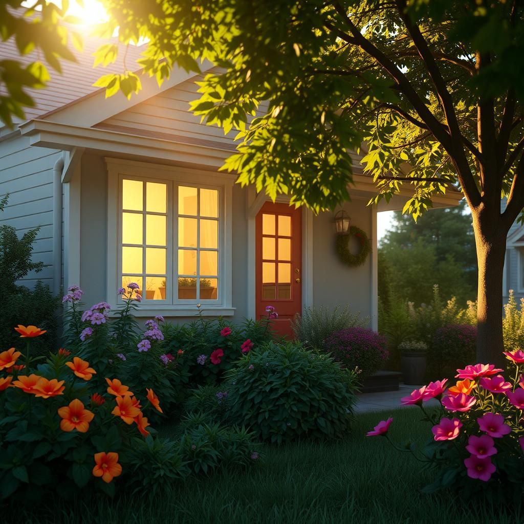 Cozy Suburban Home in Photorealistic 3D Render
