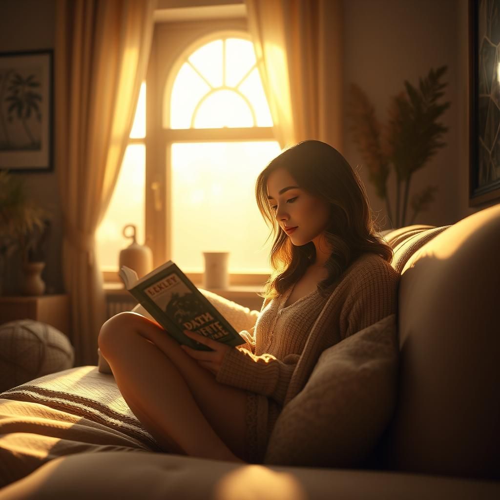 Cozy Home Reading in Unreal Engine 3D Style