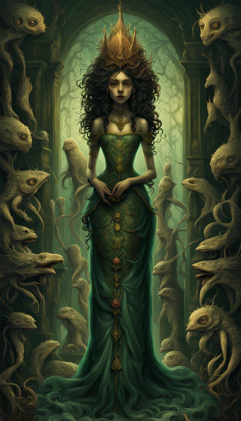 Whimsical Rasta Head in Fish Costume, Gothic Fantasy