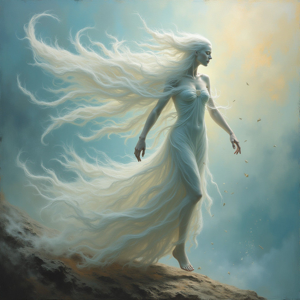 Ethereal Zephyr Wraith in Surrealist Style
