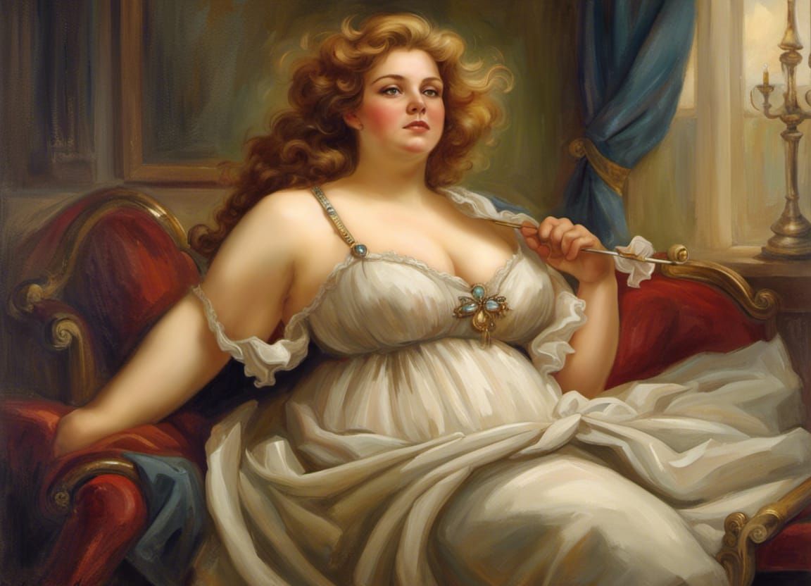 Voluptuous Damsel in Distress: An AI-Generated Image