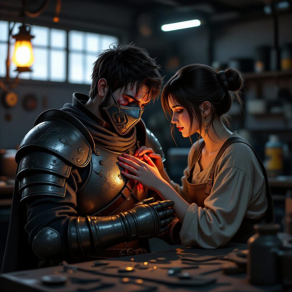 Anime Warrior Receives Care in Workshop