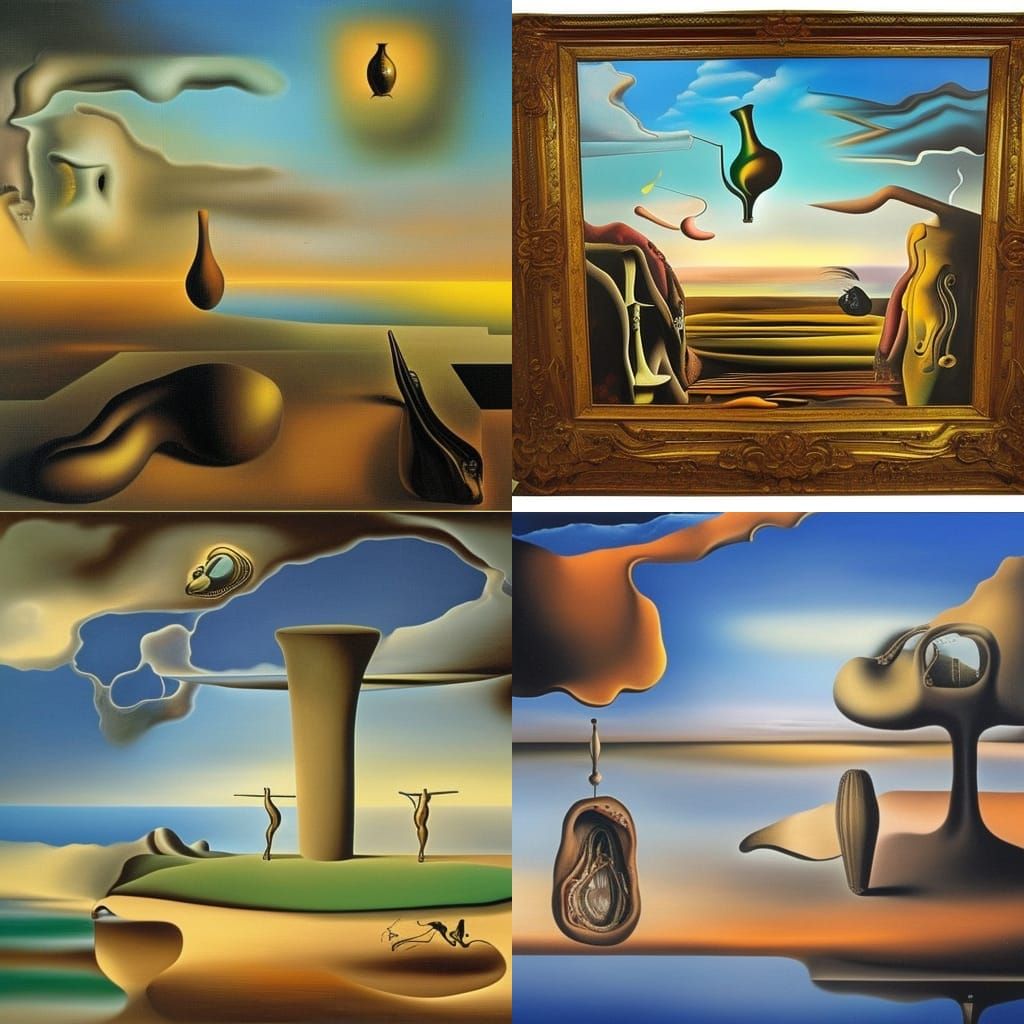 Surreal Melting Dreamscape in Dali Style