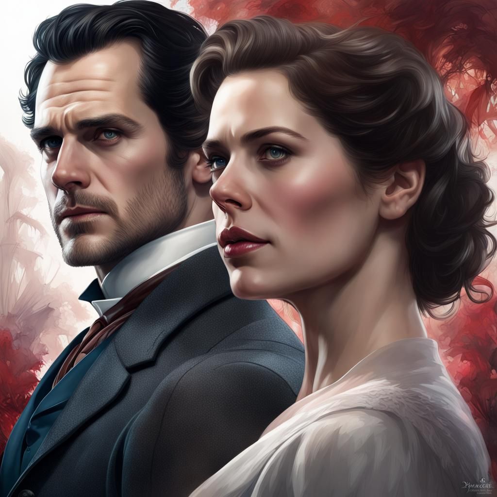 Henry Cavill as Sherlock Holmes and Hayley Atwell as Irene Adler - Enola Holmes-Verse