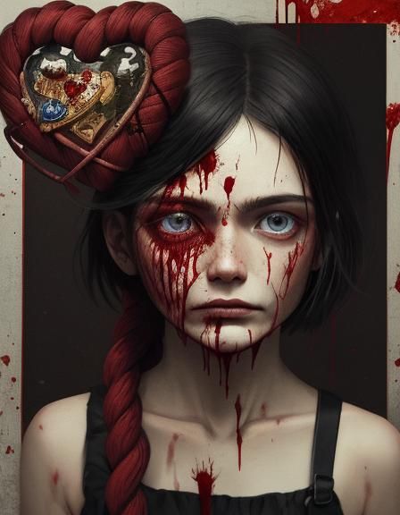 Surreal Anatomical Connection with Glue, Blood and Rope