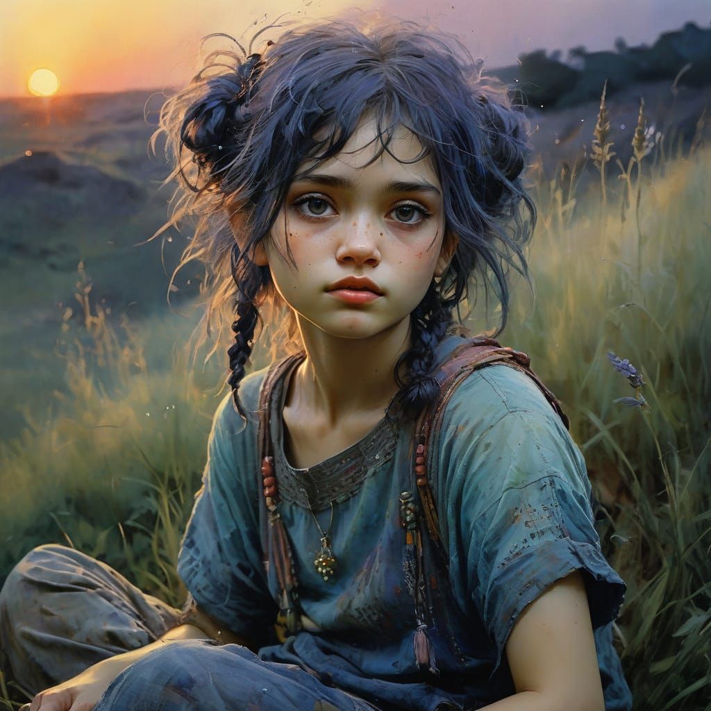 Micaela en la pradera