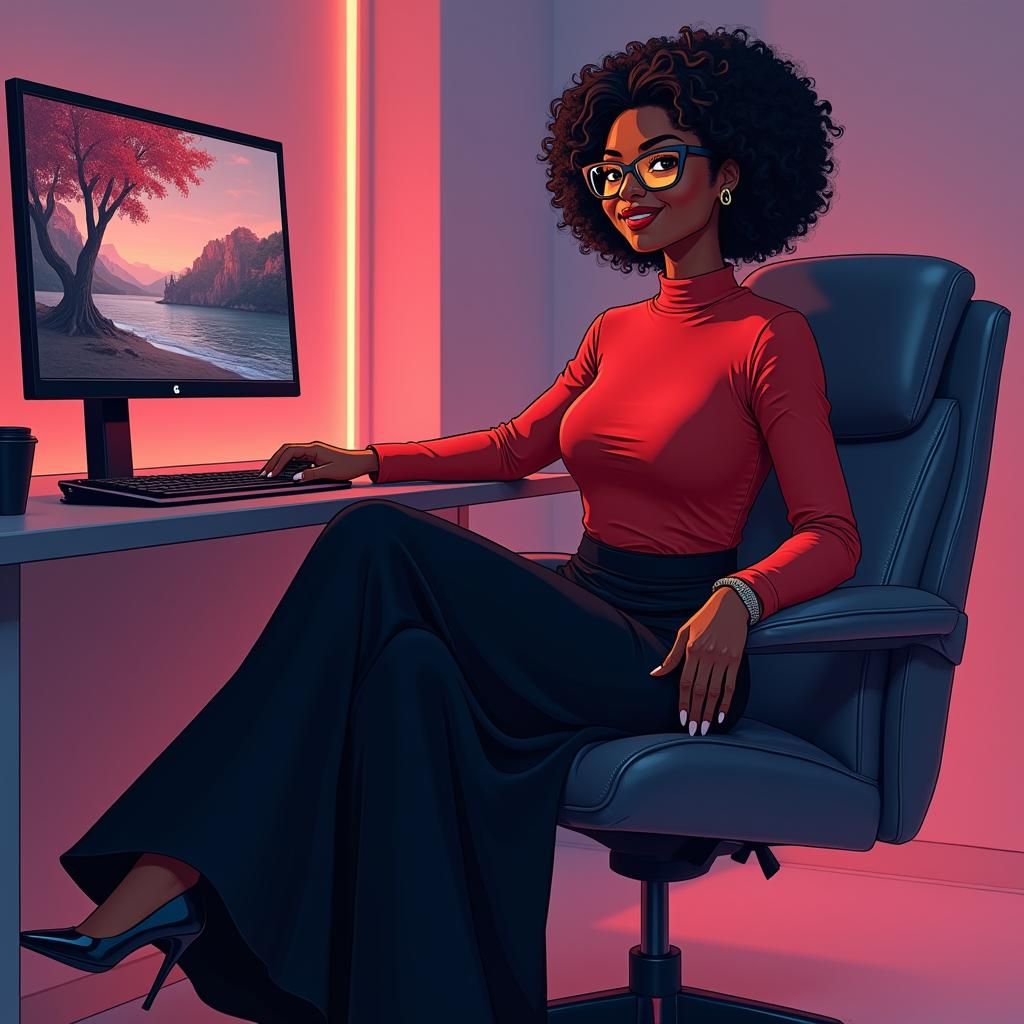 Radiant Woman in Modern Fantasy Concept Art