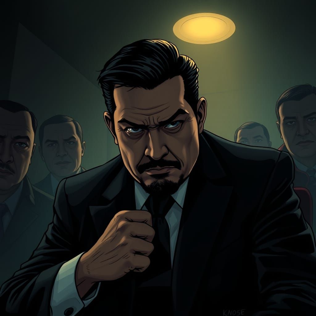 Corrupt Filipino Lawyer in Smoky Backroom